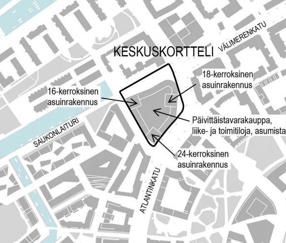 Jätkäsaareen jopa 24-kerroksinen asuintalo – Jätkäsaari-Ruoholahti